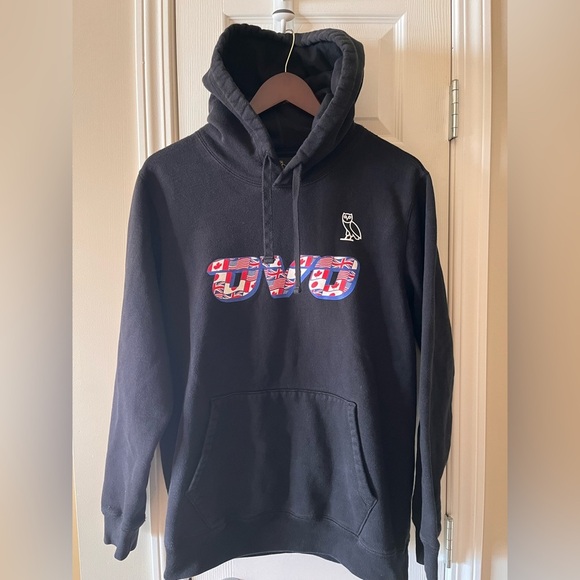 Mens OVO Flag Runner Pullover Hoodie Octobers Very Own - Picture 1 of 8